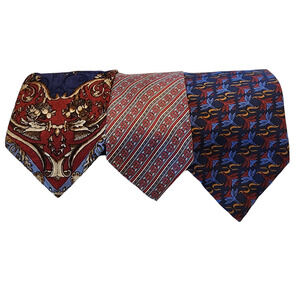 Vintage Christian Dior Tie Monsieur Cravates 2.75"- 3.5" Lot of 3